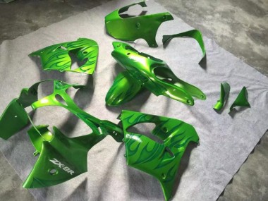 2000-2001 Grün Grüne Flamme Kawasaki ZX9R Motorrad Verkleidung