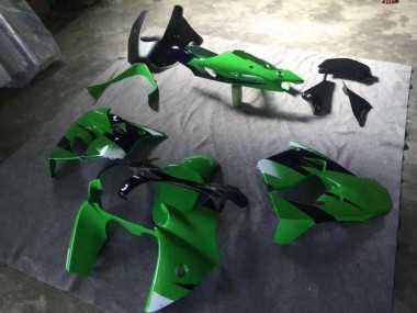 2000-2001 Grün Matt Schwarz Tintenblau Kawasaki ZX9R Motorrad Verkleidung