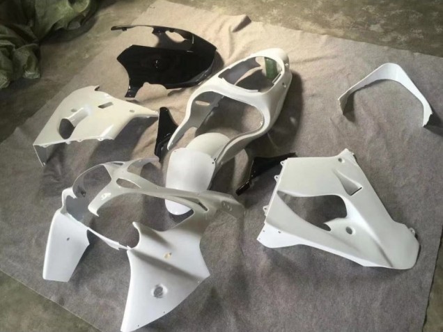 2000-2001 Reinweiß Glänzendes Schwarz Kawasaki ZX9R Motorrad Verkleidung 2000-2001 Reinweiß Glänzendes Schwarz Kawasaki ZX9R Motorrad Verkleidung