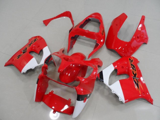 2000-2001 Rot und Weiß Kawasaki ZX9R Motorrad Verkleidung 2000-2001 Rot und Weiß Kawasaki ZX9R Motorrad Verkleidung