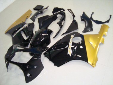 2000-2001 Schwarz Gold Kawasaki ZX12R Motorrad Verkleidung
