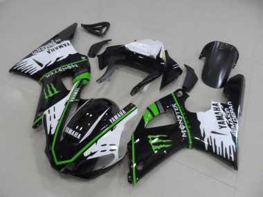 2000-2001 Schwarz Weiß Grün Monster Yamaha YZF R1 Motorrad Verkleidungen