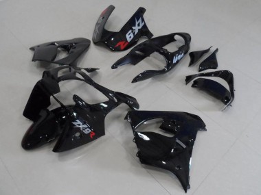 2000-2001 Schwarz mit grauen Aufklebern Kawasaki ZX9R Motorrad Verkleidung