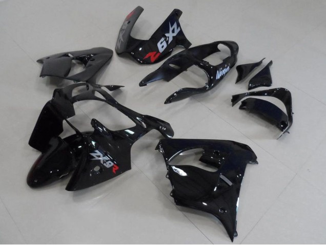 2000-2001 Schwarz mit grauen Aufklebern Kawasaki ZX9R Motorrad Verkleidung 2000-2001 Schwarz mit grauen Aufklebern Kawasaki ZX9R Motorrad Verkleidung
