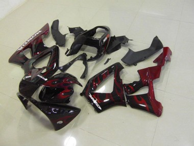 2000-2001 Schwarz rote Flamme Honda CBR900RR 929 Motorrad Verkleidung