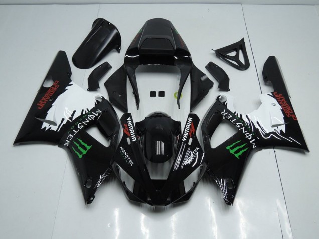 2000-2001 Schwarz weißes Monster Yamaha YZF R1 Motorrad Verkleidung 2000-2001 Schwarz weißes Monster Yamaha YZF R1 Motorrad Verkleidung