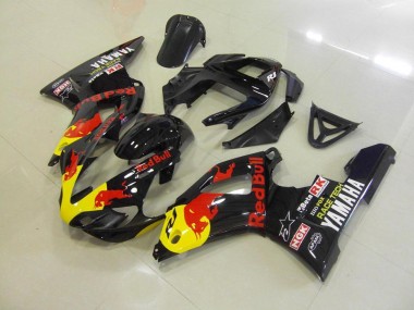 2000-2001 Schwarzer Rot Bull Yamaha YZF R1 Motorrad Verkleidung