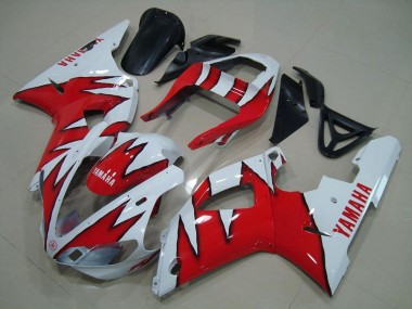 2000-2001 Weiß Rot Flamme Yamaha YZF R1 Motorrad Verkleidung