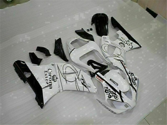 2000-2001 Weiß Yamaha YZF R1 Motorrad Vollverkleidung 2000-2001 Weiß Yamaha YZF R1 Motorrad Vollverkleidung