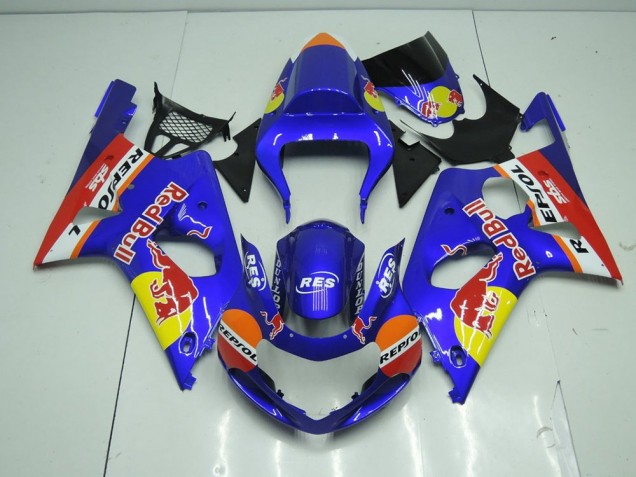 2000-2002 Blau Rot Bull Suzuki GSXR 1000 Motorrad Verkleidung 2000-2002 Blau Rot Bull Suzuki GSXR 1000 Motorrad Verkleidung