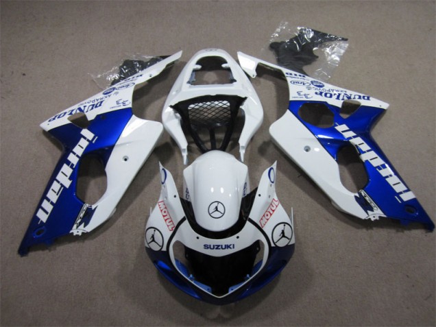 2000-2002 Blau Weiß Jordan Motul Suzuki GSXR 1000 Motorrad Verkleidung