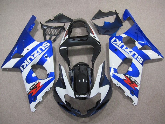 2000-2002 Blau weißer Aufkleber Suzuki GSXR 1000 Motorrad Verkleidung 2000-2002 Blau weißer Aufkleber Suzuki GSXR 1000 Motorrad Verkleidung
