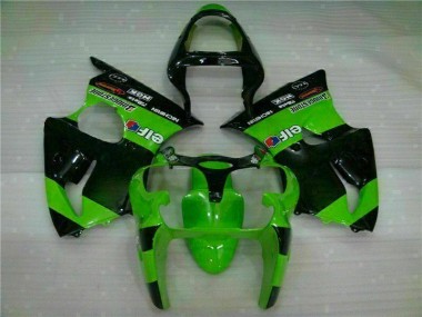 2000-2002 Grün Kawasaki ZX6R Motorrad Verkleidungen