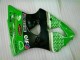 2000-2002 Grün Schwarz Kawasaki ZX6R Motorrad Verkleidungen