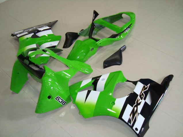 2000-2002 Grün Schwarz Kawasaki ZX6R Motorrad Verkleidungen & Plastik 2000-2002 Grün Schwarz Kawasaki ZX6R Motorrad Verkleidungen & Plastik
