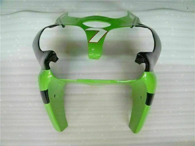 2000-2002 Grün Schwarz Kawasaki ZX6R Motorrad Vollverkleidung