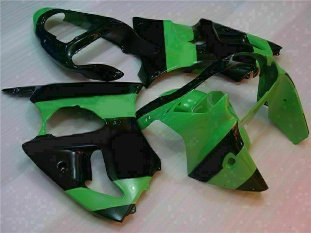 2000-2002 Grün Schwarz Kawasaki ZX6R Motorrad Vollverkleidung & Plastik 2000-2002 Grün Schwarz Kawasaki ZX6R Motorrad Vollverkleidung & Plastik