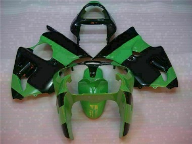 2000-2002 Grün Schwarz Kawasaki ZX6R Motorrad Vollverkleidung & Plastik