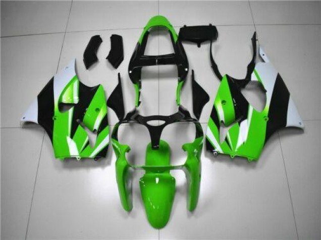 2000-2002 Grün Weiß Schwarz Kawasaki ZX6R Motorrad Verkleidung 2000-2002 Grün Weiß Schwarz Kawasaki ZX6R Motorrad Verkleidung