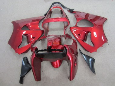 2000-2002 Rot Kawasaki ZX6R Motorrad Verkleidung & Plastik