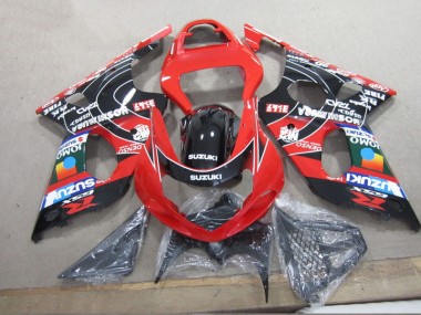 2000-2002 Rot Schwarz Denso Suzuki GSXR 1000 Motorrad Verkleidung