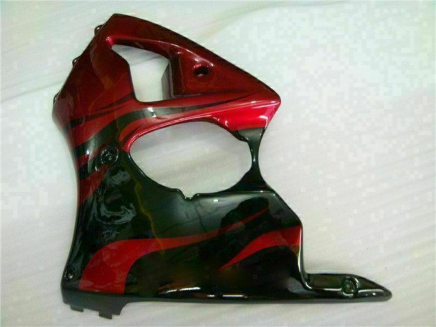2000-2002 Rot Schwarz Kawasaki ZX6R Motorrad Verkleidung 2000-2002 Rot Schwarz Kawasaki ZX6R Motorrad Verkleidung