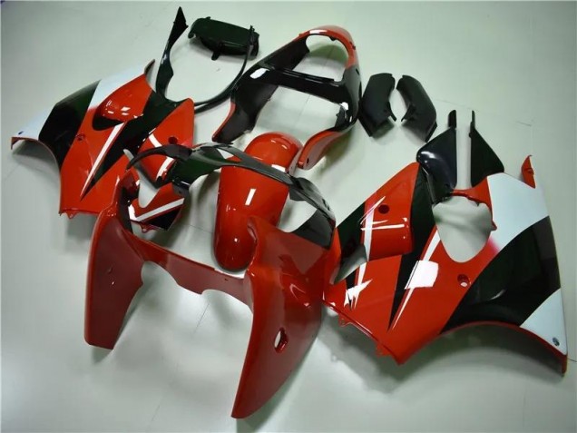 2000-2002 Rot Schwarz Weiß Kawasaki ZX6R Motorrad Verkleidung 2000-2002 Rot Schwarz Weiß Kawasaki ZX6R Motorrad Verkleidung