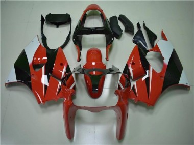 2000-2002 Rot Schwarz Weiß Kawasaki ZX6R Motorrad Verkleidung