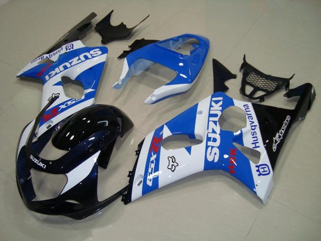 2000-2002 Schwarz Blau Weiß Suzuki GSXR 1000 Motorrad Verkleidung 2000-2002 Schwarz Blau Weiß Suzuki GSXR 1000 Motorrad Verkleidung