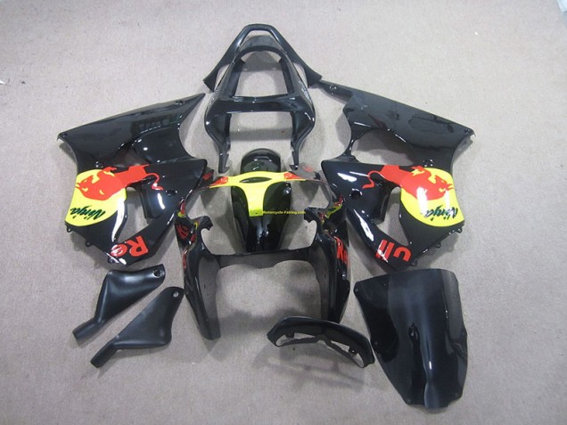 2000-2002 Schwarz Gelb Rot Bull Ninja Kawasaki ZX6R Motorrad Verkleidung 2000-2002 Schwarz Gelb Rot Bull Ninja Kawasaki ZX6R Motorrad Verkleidung