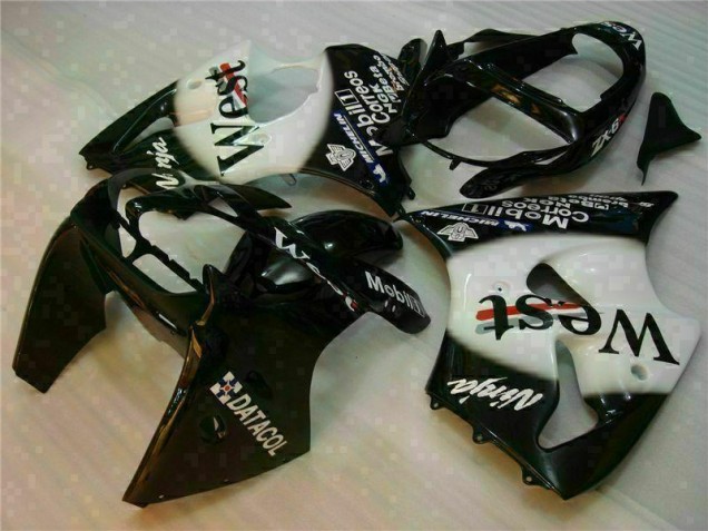2000-2002 Schwarzer West Ninja Kawasaki ZX6R Motorrad Verkleidung