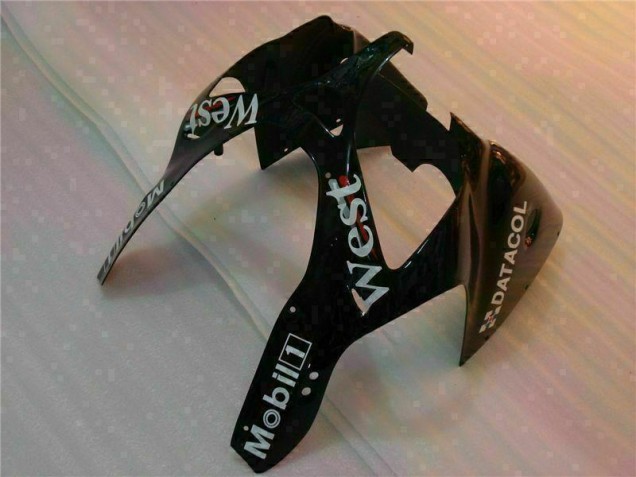 2000-2002 Schwarzer West Ninja Kawasaki ZX6R Motorrad Verkleidung