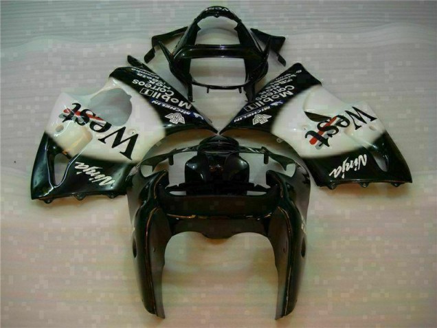 2000-2002 Schwarzer West Ninja Kawasaki ZX6R Motorrad Verkleidung