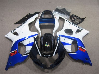 2000-2002 Weiß Blau Suzuki GSXR 1000 Motorrad Verkleidung