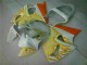2000-2002 Weiß Gelb Flamme Kawasaki ZX6R Motorrad Verkleidung 2000-2002 Weiß Gelb Flamme Kawasaki ZX6R Motorrad Verkleidung