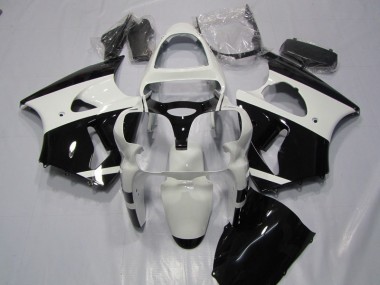2000-2002 Weiß Schwarz Kawasaki ZX6R Motorrad Verkleidung