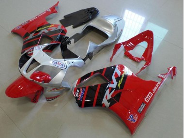 2000-2006 Rot Silber Honda VTR1000 Motorrad Verkleidung