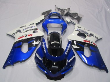 2001-2003 Blau Weiß Motul Suzuki GSXR 600 Motorrad Verkleidung
