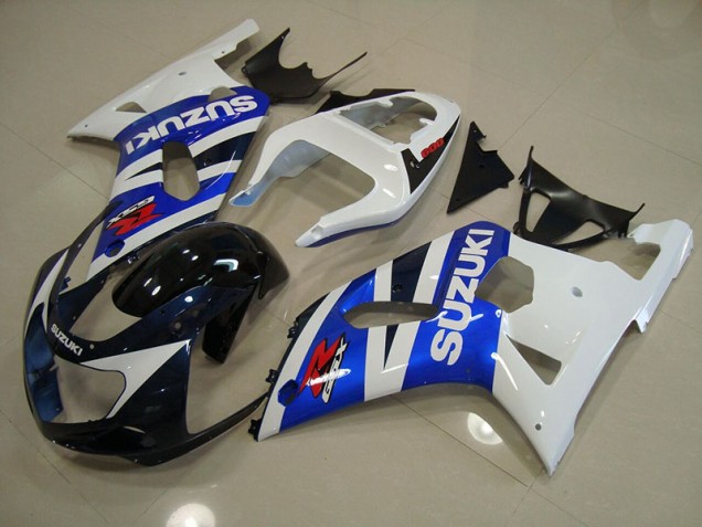 2001-2003 Blau Weiß Suzuki GSXR 750 Motorrad Verkleidungen 2001-2003 Blau Weiß Suzuki GSXR 750 Motorrad Verkleidungen