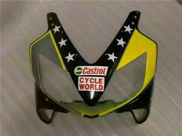 2001-2003 Gelb Schwarz Castrol Cycle World Honda CBR600 F4i Motorrad Verkleidung 2001-2003 Gelb Schwarz Castrol Cycle World Honda CBR600 F4i Motorrad Verkleidung