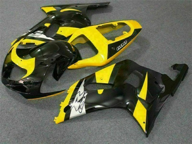 2001-2003 Gelb Schwarz Suzuki GSXR 600/750 Motorrad Verkleidung