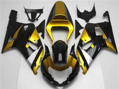 2001-2003 Gold Schwarz Suzuki GSXR 600/750 Motorrad Verkleidung