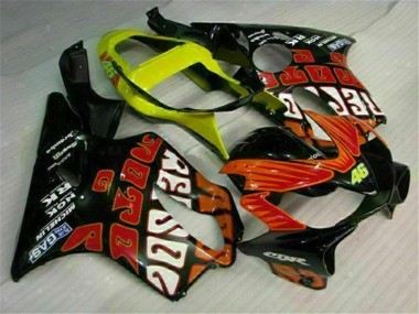 2001-2003 Orange Schwarz Honda CBR600 F4i Motorrad Verkleidung
