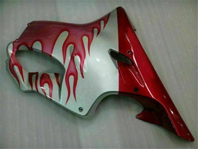 2001-2003 Rot Flamme Silber Honda CBR600 F4i Motorrad Verkleidung 2001-2003 Rot Flamme Silber Honda CBR600 F4i Motorrad Verkleidung