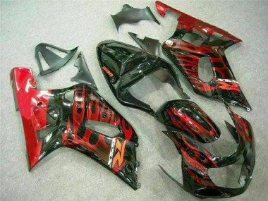 2001-2003 Rot Schwarz Suzuki GSXR 600/750 Motorrad Verkleidung