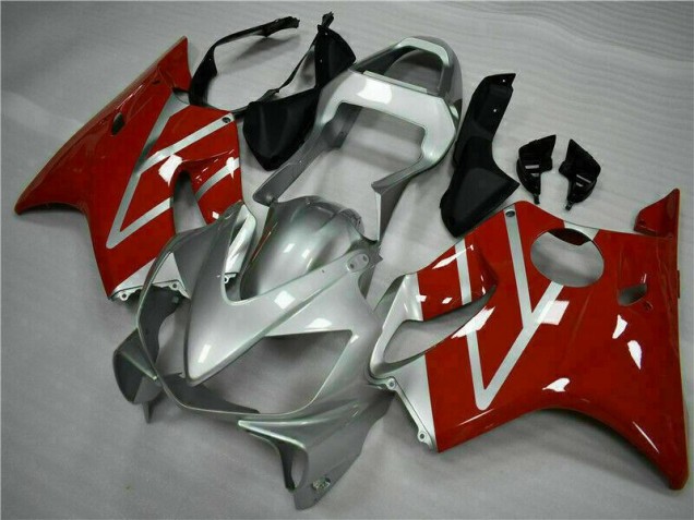 2001-2003 Rot Silber Honda CBR600 F4i Motorrad Vollverkleidung 2001-2003 Rot Silber Honda CBR600 F4i Motorrad Vollverkleidung