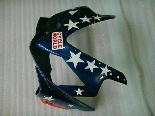 2001-2003 Rot Weiß Blau Castrol Cycle World Honda CBR600 F4i Motorrad Verkleidung 2001-2003 Rot Weiß Blau Castrol Cycle World Honda CBR600 F4i Motorrad Verkleidung