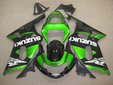 2001-2003 Schwarz Grün Suzuki GSXR 600 Motorrad Verkleidung