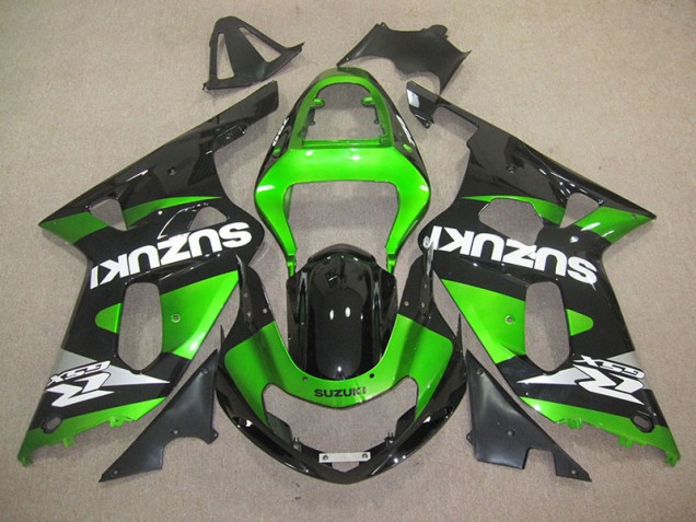 2001-2003 Schwarz Grün Suzuki GSXR 600 Motorrad Verkleidung 2001-2003 Schwarz Grün Suzuki GSXR 600 Motorrad Verkleidung