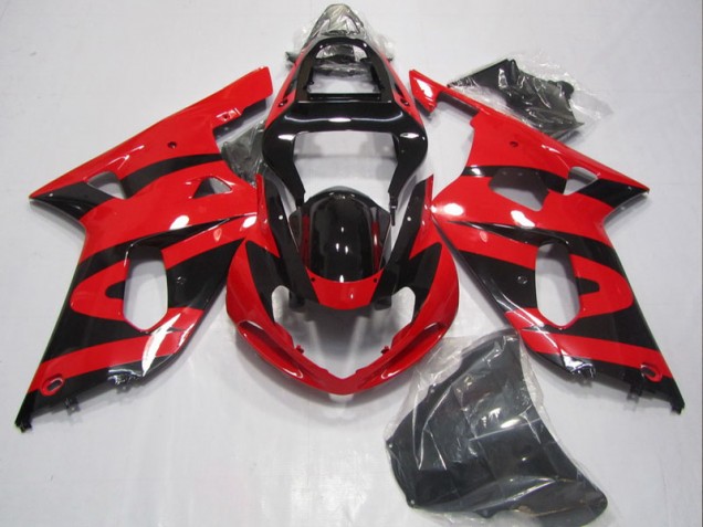 2001-2003 Schwarz Rot Suzuki GSXR 600 Motorrad Verkleidung 2001-2003 Schwarz Rot Suzuki GSXR 600 Motorrad Verkleidung